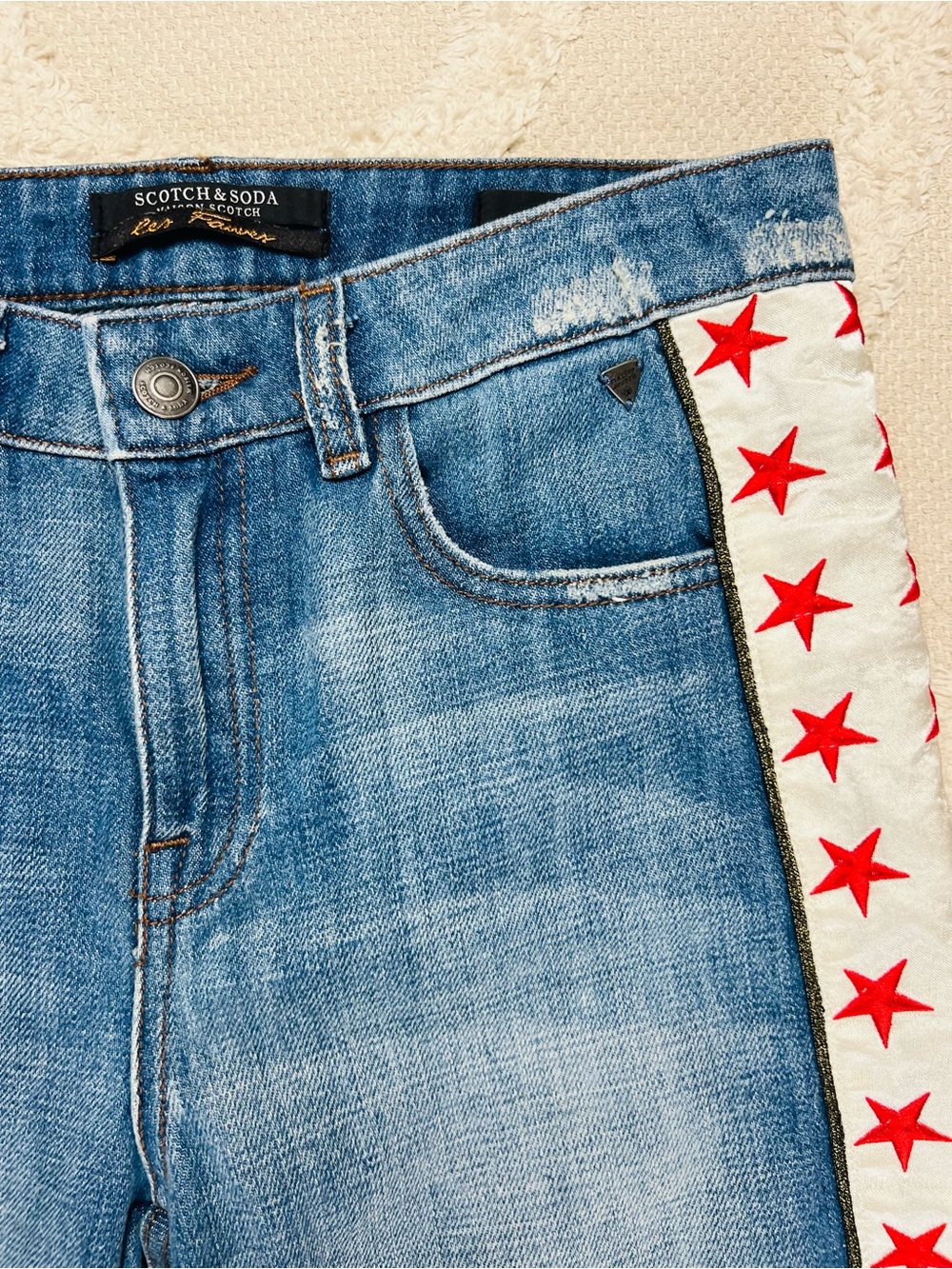 Scotch & Soda FREE PEOPLE Star Jeans Mid Wash Maison Scotch Straight Leg 26x32 - Picture 6 of 16
